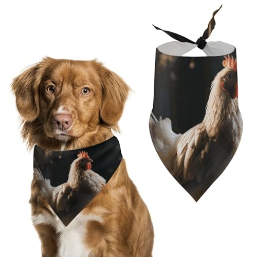 Hundehalstuch, dreieckig, waschbar, Polyester, niedliches Haustier-Bandana für mittelgroße und große Hunde, Welpen und Katzen Hundehalstuch, dreieckig, waschbar, Polyester, niedliches Haustier-Bandana für mittelgroße und große Hunde, Welpen und Katzen von VFMKT