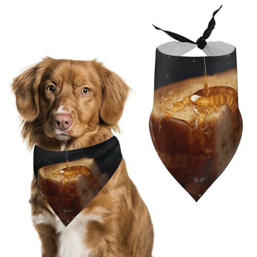 Hundehalstuch, dreieckig, waschbar, Polyester, niedliches Haustier-Bandana für mittelgroße und große Hunde, Welpen und Katzen Hundehalstuch, dreieckig, waschbar, Polyester, niedliches Haustier-Bandana für mittelgroße und große Hunde, Welpen und Katzen von VFMKT