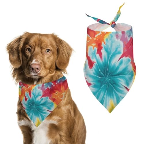 Hundehalstuch, dreieckig, waschbar, Polyester, niedliches Haustier-Bandana für mittelgroße und große Hunde, Welpen und Katzen Hundehalstuch, dreieckig, waschbar, Polyester, niedliches Haustier-Bandana für mittelgroße und große Hunde, Welpen und Katzen von VFMKT