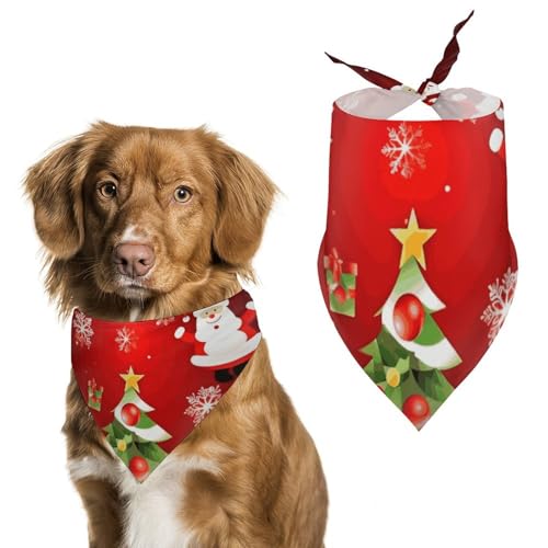 Hundehalstuch, dreieckig, waschbar, Polyester, niedliches Haustier-Bandana für mittelgroße und große Hunde, Welpen und Katzen Hundehalstuch, dreieckig, waschbar, Polyester, niedliches Haustier-Bandana für mittelgroße und große Hunde, Welpen und Katzen von VFMKT