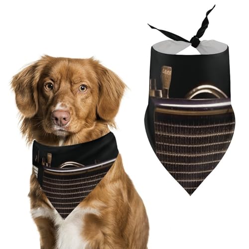 Hundehalstuch, dreieckig, waschbar, Polyester, niedliches Haustier-Bandana für mittelgroße und große Hunde, Welpen und Katzen Hundehalstuch, dreieckig, waschbar, Polyester, niedliches Haustier-Bandana für mittelgroße und große Hunde, Welpen und Katzen von VFMKT