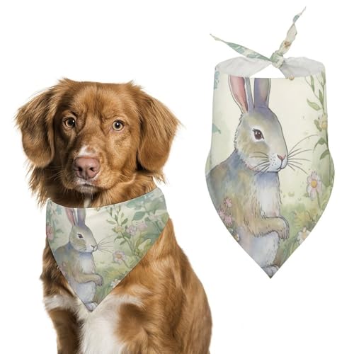 Hundehalstuch, dreieckig, waschbar, Polyester, niedliches Haustier-Bandana für mittelgroße und große Hunde, Welpen und Katzen Hundehalstuch, dreieckig, waschbar, Polyester, niedliches Haustier-Bandana für mittelgroße und große Hunde, Welpen und Katzen von VFMKT