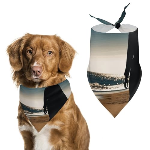 Hundehalstuch für Damen, dreieckig, waschbar, Polyester, niedliches Haustier-Bandana für mittelgroße und große Hunde, Welpen und Katzen Hundehalstuch für Damen, dreieckig, waschbar, Polyester, niedliches Haustier-Bandana für mittelgroße und große Hunde, Welpen und Katzen von VFMKT