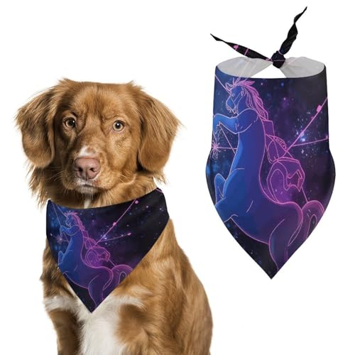 Hundehalstuch für Schütze, dreieckig, waschbar, Polyester, niedliches Haustier-Bandana für mittelgroße und große Hunde, Welpen und Katzen Hundehalstuch für Schütze, dreieckig, waschbar, Polyester, niedliches Haustier-Bandana für mittelgroße und große Hunde, Welpen und Katzen von VFMKT
