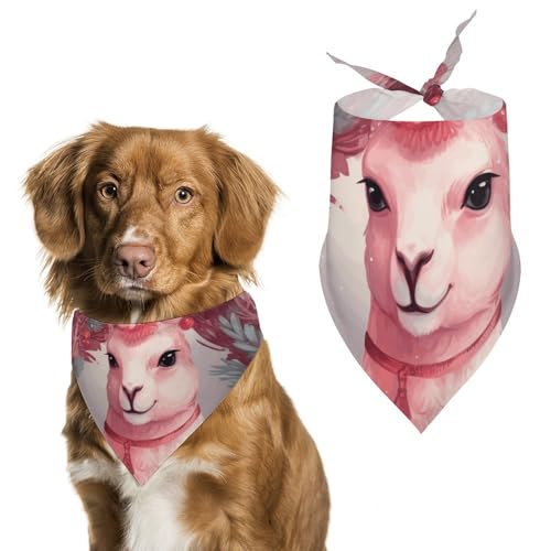 Niedliches Alpaka-Hunde-Halstuch, dreieckig, waschbar, Polyester, Hunde-Lätzchen, niedliches Haustier-Bandana für mittelgroße und große Hunde, Welpen und Katzen Niedliches Alpaka-Hunde-Halstuch, dreieckig, waschbar, Polyester, Hunde-Lätzchen, niedliches Haustier-Bandana für mittelgroße und große Hunde, Welpen und Katzen von VFMKT