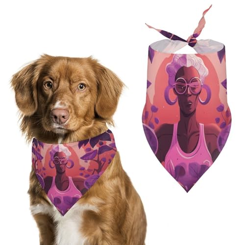 Starkes Hundehalstuch, dreieckig, waschbar, Polyester, niedliches Haustier-Bandana für mittelgroße und große Hunde, Welpen und Katzen Starkes Hundehalstuch, dreieckig, waschbar, Polyester, niedliches Haustier-Bandana für mittelgroße und große Hunde, Welpen und Katzen von VFMKT