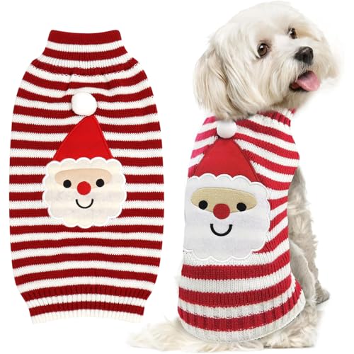 Hund Pullover Weihnachten Weihnachts Haustier Katze Hunde Pullover Gestrickter Hundepulli Weihnachten Weihnachtspullover Hund Weihnachtsoutfit Hunds für Kleine Mittlere Große für Hunds Weiß XXL von VFY
