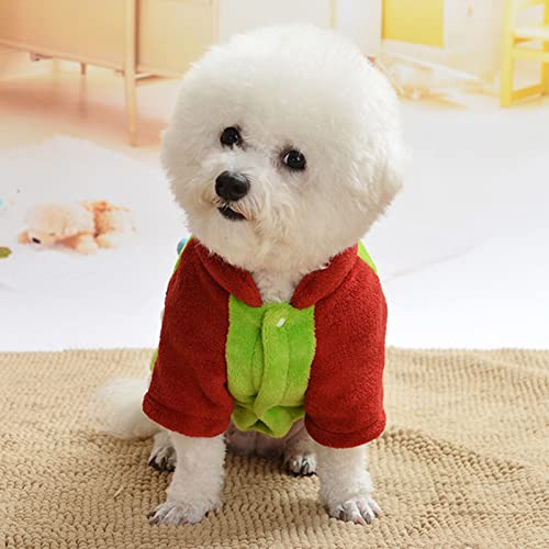 Flanell-Haustierkleidung für Hunde und Katzen, weihnachtlich, Schneemann-Stil, 2 m, warm, Größe S von VGEBY