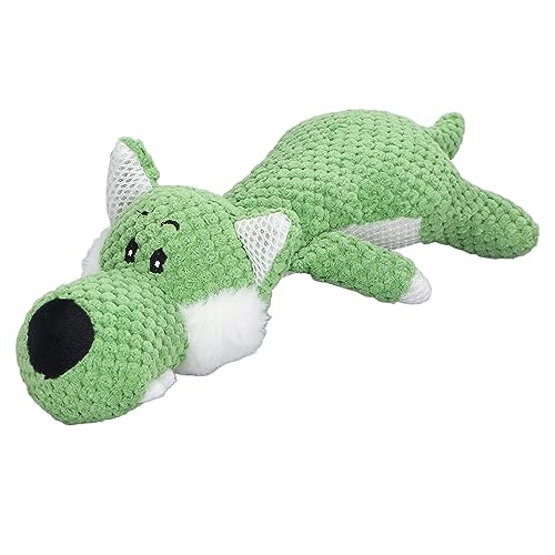 VGEBY Hunde-Plüschspielzeug, Zahnungslindernd, Angstlösend, Quietschend, Weich, Langlebig, Gefülltes Kauspielzeug für Kleine/mittelgroße Hunde (Wolf) von VGEBY