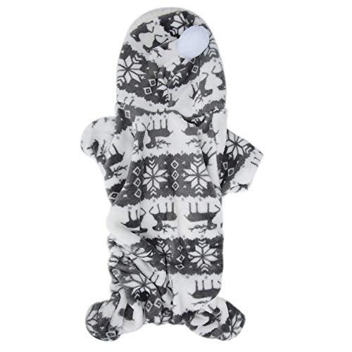 Weicher Plüsch-Hunde-Kapuzenpullover für kleine Hunde, Welpen-Overall für Herbst und Winter, Größe L von VGEBY