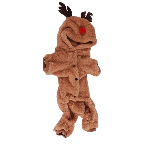 Winter-Pyjama für Hunde mit Rentier-Motiv, weich, warm, für Weihnachten, Cosplay, Größe XL von VGEBY