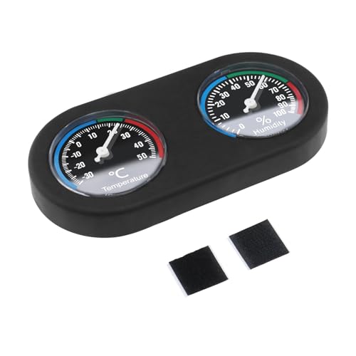 VGOL Thermometer Und Hygrometer für Reptilien 2-in-1 Mini-Thermometer mit Runder Form Und Doppelzifferblatt Und Feuchtigkeitsmesser für Terrarien Eidechsen Spinnen Chamäleons Haustiere VGOL Thermometer Und Hygrometer für Reptilien 2-in-1 Mini-Thermometer mit Runder Form Und Doppelzifferblatt Und Feuchtigkeitsmesser für Terrarien Eidechsen Spinnen Chamäleons Haustiere von VGOL