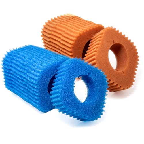 VIALIA 9er Set Filterschwämme für Oase FiltoClear 20000/30000, 5X Blaue grobe und 4X rote feine Schwämme, ideale Passform 24 x 24 x 7 cm, Ersatzteile für kristallklares Teichwasser von VIALIA