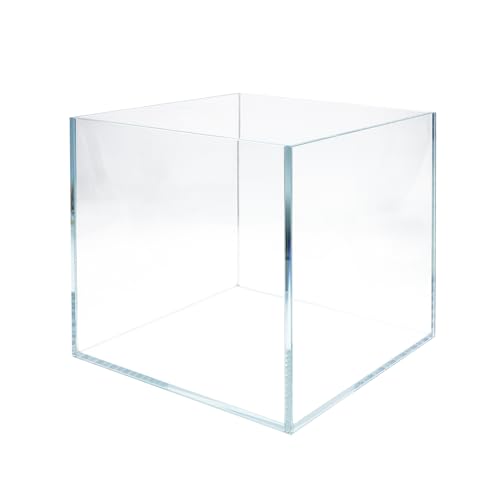 VIALIA Würfel Aquarium aus Weißglas 20x20x20 cm, 8 Liter, Glasbecken für Fische und Wasserpflanzen, Aquarium Becken stoßfest von VIALIA