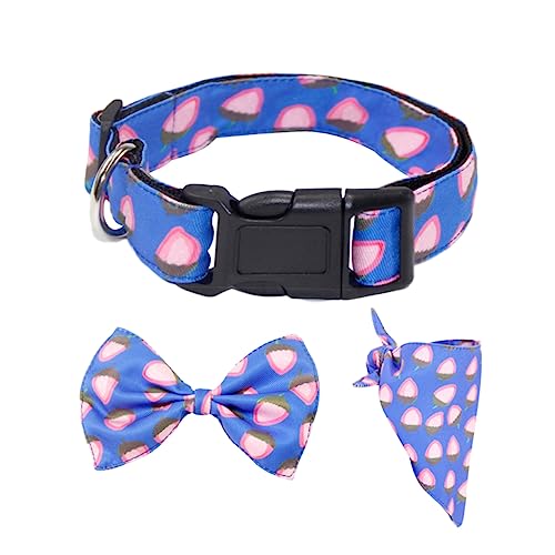 VICASKY Halsband Satz für Hunde mit Schleife Verstellbar Abnehmbar Dreieckstuch Haustierzubehör für Welpen Modisch und von VICASKY