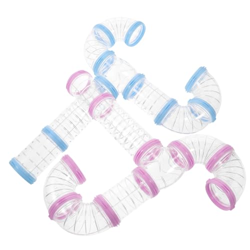 2Sätze Hamster Röhren für Käfige DIY Tunnel für Hamster Zwerghamster Rennmäuse und Kleine Haustiere Erweiterbare Röhrensysteme und Sicherer Spielbereich von VICASKY