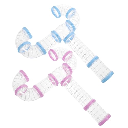 2Sätze Hamster Tunnel Transparente Röhren für Hamsterkäfige DIY Rohrverbinder für Aktives Sicher Installieren für Kleine Nager 2Sätze Hamster Tunnel Transparente Röhren für Hamsterkäfige DIY Rohrverbinder für Aktives Sicher Installieren für Kleine Nager von VICASKY