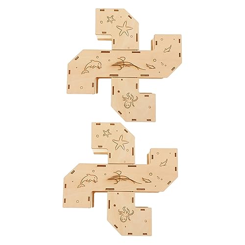 2Stücke Hamster Tunnel Labyrinth aus Holz Sicheres Versteck für Kleintiere Fördert Bewegung und Stressabbau für Hamster und Mäuse 2Stücke Hamster Tunnel Labyrinth aus Holz Sicheres Versteck für Kleintiere Fördert Bewegung und Stressabbau für Hamster und Mäuse von VICASKY