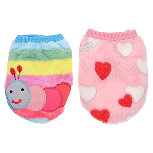 VICASKY 2 Stück Kaninchen Kleidung für Kleine Haustiere Bequeme Kätzchen Hunde Outfits für Partys und Fotografie Wiederverwendbar und Langlebig in Leuchtenden Farben von VICASKY