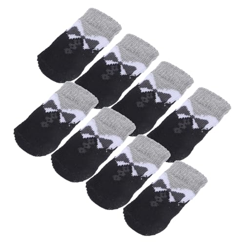 VICASKY rutschfeste Hundesocken 8 Stück Anti Skid Pfotenschutz Socken für Kleine Mittelgroße und Große Hunde für Rutschige Böden Stoffdesign Schützt Pfoten und Möbel VICASKY rutschfeste Hundesocken 8 Stück Anti Skid Pfotenschutz Socken für Kleine Mittelgroße und Große Hunde für Rutschige Böden Stoffdesign Schützt Pfoten und Möbel von VICASKY