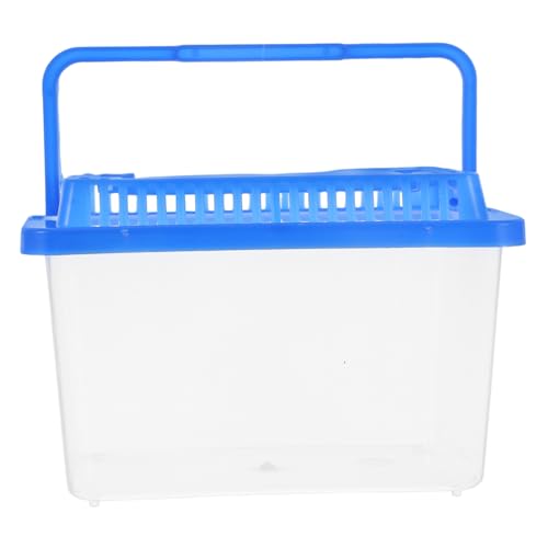 Aquarium für Haustiere Tragbarer Tank mit Deckel für Fische Schildkröten und Reptilien aus Robustem Kunststoff Transparente Transportbox für Einfache Beobachtung von VICASKY