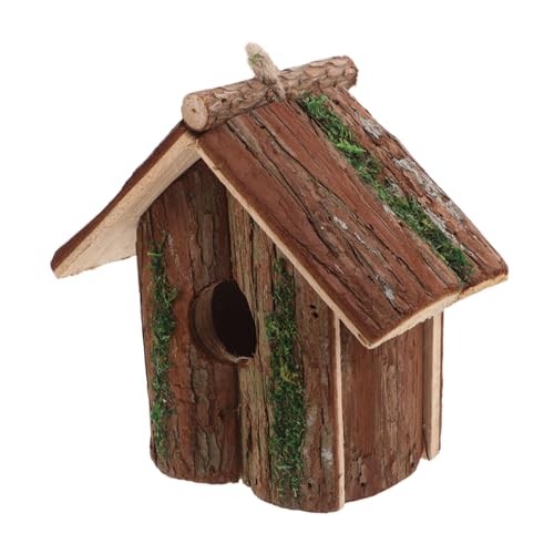Hängendes Vogelhaus aus Holz Naturbaumrinde Rustikaler Nistkasten für Außenbereich Gartendekoration mit Belüftetem Design für Garten Hängendes Vogelhaus aus Holz Naturbaumrinde Rustikaler Nistkasten für Außenbereich Gartendekoration mit Belüftetem Design für Garten von VICASKY