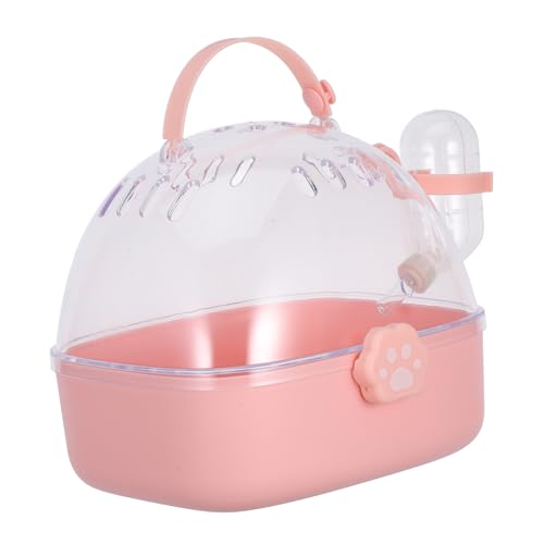 Hamster Reiseträger mit Wasserflasche Tragbarer Käfig für Hamster Mäuse und Andere Kleintiere Optimale Belüftung und Komfortables Design für Reisen Hamster Reiseträger mit Wasserflasche Tragbarer Käfig für Hamster Mäuse und Andere Kleintiere Optimale Belüftung und Komfortables Design für Reisen von VICASKY