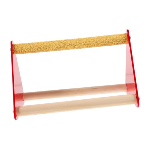Holz Sitzstange für Papageien und Hühner Multifunktionale Kletterplattform mit Spiegel Stabiler Vogel Ruheständer für Haustiertraining und Spielspaß Holz Sitzstange für Papageien und Hühner Multifunktionale Kletterplattform mit Spiegel Stabiler Vogel Ruheständer für Haustiertraining und Spielspaß von VICASKY