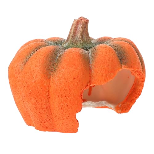 Kürbis Ornament für Aquarium für Aquarien Dekoration Lebensraum für Fische und Reptilien und Langlebig Halloween Dekoration von VICASKY