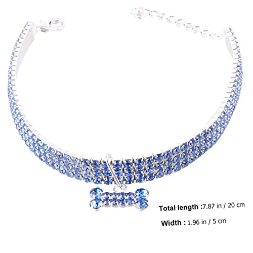 Mini Hundehalsband mit Verstellbarer Schnalle Glänzendes Halsband für Haustiere für Outdoor Aktivitäten S von VICASKY