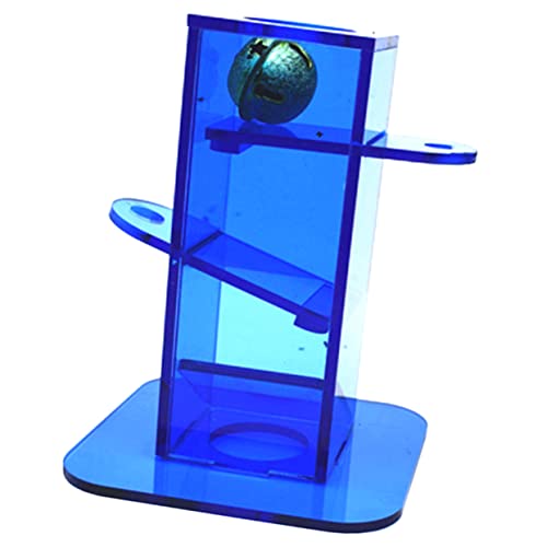 Scakeet Interaktives Papagei Push Pull Tower für Nymphensittiche Wellensittiche Intelligenztrainer mit Glocke für Futter und Suchspiele Langlebig und Unterhaltsam von VICASKY