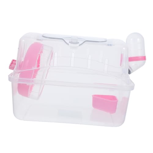 Tragbarer Hamsterkäfig aus Reisebox für Kleintiere Reinigen für Unterwegs mit Ihrem Hamster Transparente Unterseite von VICASKY