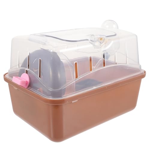 Transportbox für Hamster Tragbarer Käfig mit Dachfenster für Outdoor Aktivitäten Tragetasche mit Wasserflasche für Kleine Haustiere von VICASKY