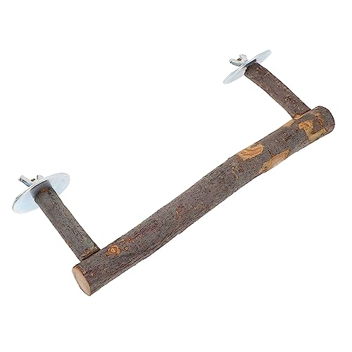 VICASKY 1 Satz Holz Papagei Standgestell mit Futter und Wasserschale U Förmiger Ständer für Kleine bis Mittelgroße Vögel für Spiel und Training im Käfig von VICASKY