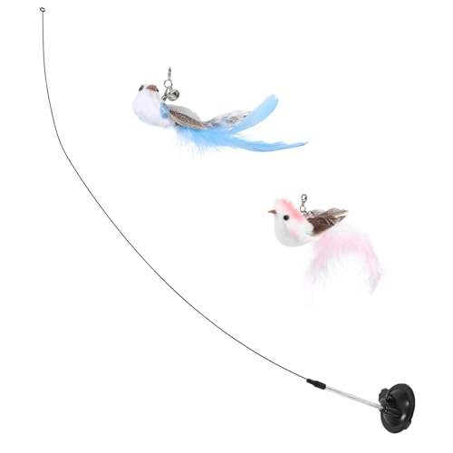 VICASKY 1 Satz Katzenangel mit Saugnapf Teiliges Interaktives Katzenspielzeug für Drinnen und Vogelersatz für Kätzchen und Katzen VICASKY 1 Satz Katzenangel mit Saugnapf Teiliges Interaktives Katzenspielzeug für Drinnen und Vogelersatz für Kätzchen und Katzen von VICASKY