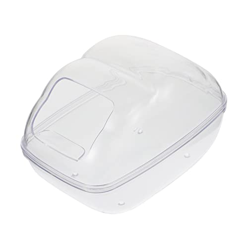 VICASKY 1 Stück Hamster Badewanne und Toilette aus Strapazierfähigem für Kleine Haustiere Transparentes Badbecken für Hamster und Meerschweinchen Leicht und Praktisch für Tierhygiene von VICASKY
