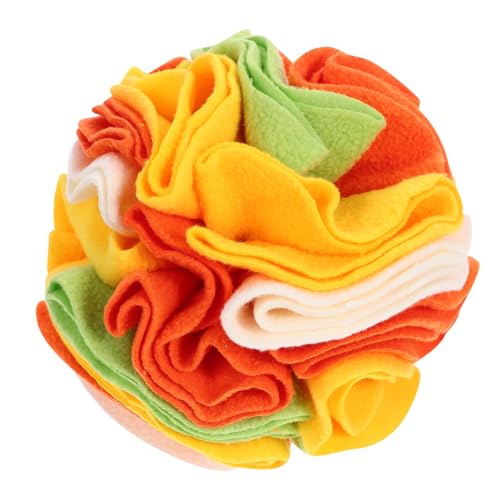 VICASKY 1 Stück Hundeschnüffelball aus Polar Fleece Interaktives Futterspielzeug für Hunde Orange Grün Gelb und Weiß Langlebig und Praktisch für Hundetraining und Spiel im und VICASKY 1 Stück Hundeschnüffelball aus Polar Fleece Interaktives Futterspielzeug für Hunde Orange Grün Gelb und Weiß Langlebig und Praktisch für Hundetraining und Spiel im und von VICASKY