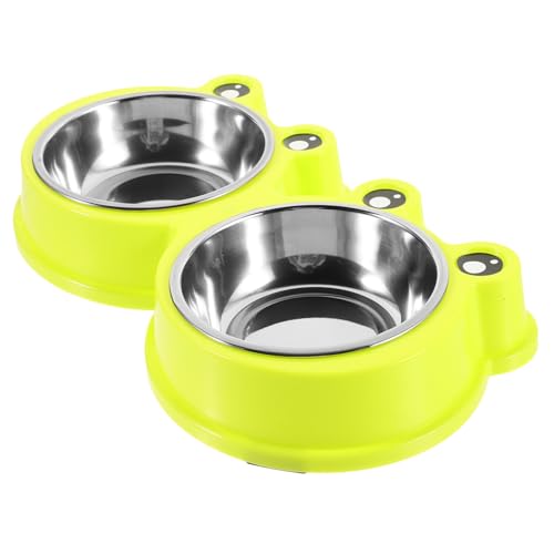 VICASKY 1 Stück Katzenfutter und Wassernapf Doppelter Rutschfester Futternapf für Haustiere Umweltfreundliches Bissfestes Design für Katzen und Hunde für Komfortables Fressen und Trinken von VICASKY
