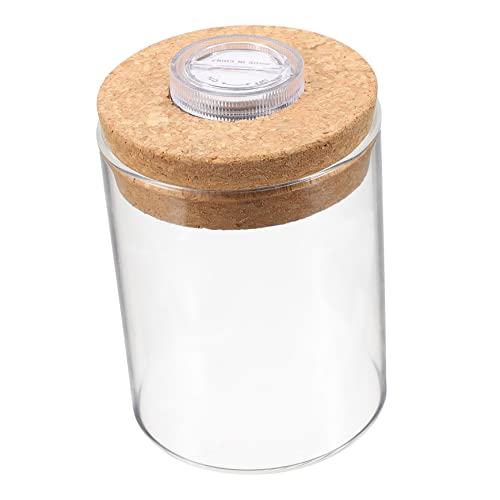 VICASKY 1 Stück Landschaftsflasche led ligts led-Light Fish Bowl spritzergläser dekorierflasche Wasser Terrarien Mini Fischaquarium Pflanzen Glasflasche transparente Fischflasche Holz Weiß von VICASKY
