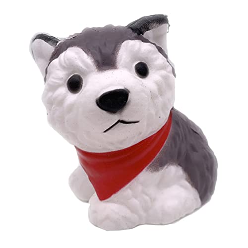 VICASKY 1 Stück PU Hund Quietschspielzeug Cartoon Husky Langsame Rückfederung Stressabbau für Hunde Geeignet Rot Langlebig VICASKY 1 Stück PU Hund Quietschspielzeug Cartoon Husky Langsame Rückfederung Stressabbau für Hunde Geeignet Rot Langlebig von VICASKY