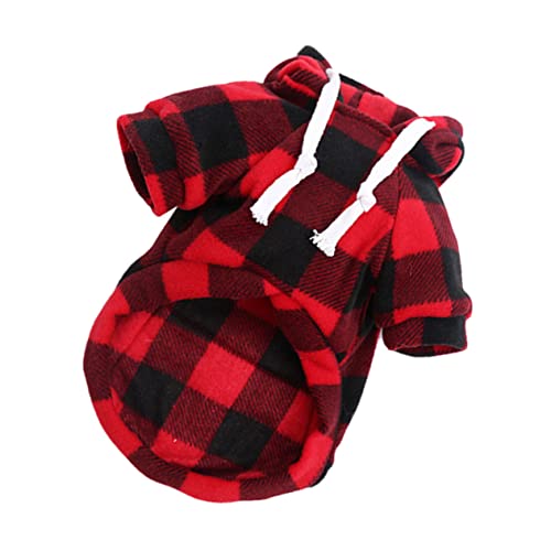 VICASKY 1 Stück Weihnachtlicher Haustierpullover für Hunde und Katzen Rote und Schwarze Karomuster Gemütlicher Wintermantel mit Taschen für Kleine bis Große Haustiere Perfektes VICASKY 1 Stück Weihnachtlicher Haustierpullover für Hunde und Katzen Rote und Schwarze Karomuster Gemütlicher Wintermantel mit Taschen für Kleine bis Große Haustiere Perfektes von VICASKY
