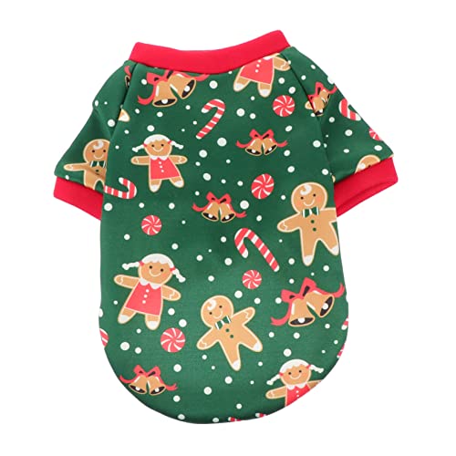 VICASKY 1 Stück Weihnachtliches Hundekostüm für Kleine Welpen Niedliches Cartoon Design Bequemer Pullover für Partys Kreative Drucke Festliche Geeignet für Kleinen von VICASKY