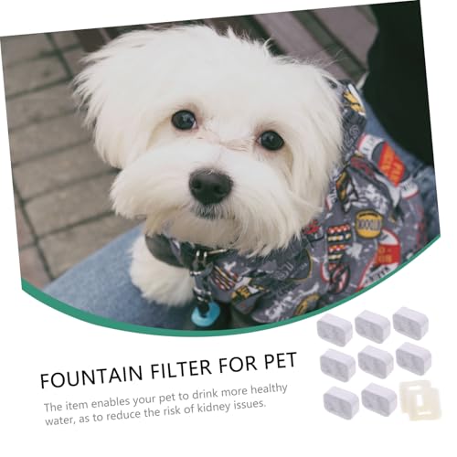 VICASKY 10 Stück Aktivkohle Filterpatronen für Haustier Trinkbrunnen Ersatzfilter Schwamm für Hunde und Katzenbrunnen Entfernt Haare Schmutz und Schlechte Gerüche Verbessert von VICASKY