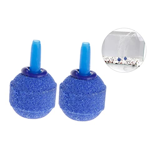 VICASKY 10 Stück Ballform Luftstein für Aquarien Mineralischer Blasendiffusor für Optimale Sauerstoffversorgung im Fischtank Blau von VICASKY