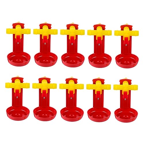 VICASKY 10 Stück Hühnertränke mit Stahlkugel Automatischer Wasserspender für Geflügel Praktische Tränke für Hühner und Wachteln Einfach zu Montieren Sicher und Effizient VICASKY 10 Stück Hühnertränke mit Stahlkugel Automatischer Wasserspender für Geflügel Praktische Tränke für Hühner und Wachteln Einfach zu Montieren Sicher und Effizient von VICASKY