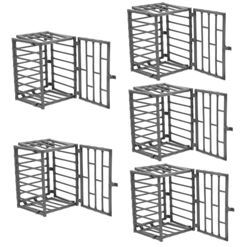 VICASKY 10 Stück Miniatur Kunststoff Käfig Modell Teiliges Kleines DIY Haustier Gehege Leichtes Mini Haus Dekor für Wohnzimmer und Kinderzimmer Kreative Bastelaccessoires für von VICASKY