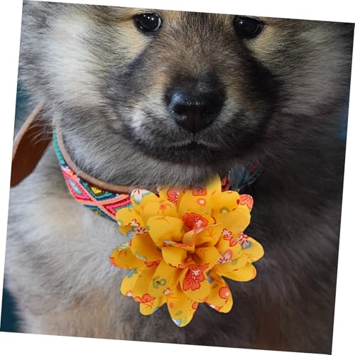 VICASKY 10 Stück Teiliges Bunte Hundehalsband Blumen Deko Leichtes Bequemes Party und Alltags Accessoire für Kleine Hunde und Katzen für Foto Geburtstag Weihnachten Cosplay von VICASKY