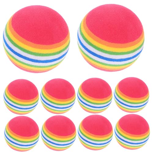 VICASKY 10stücke Regenbogenball Eva Schwimmendes Ballspielzeug Interaktives Haustierspielzeug Für Kätzchen Hund Apportierspielzeug Trainingsspielzeug Mit Kauen Funktion Für Katzen Und von VICASKY