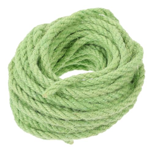 VICASKY 10M DIY Katzen Spielzeugseil aus Sisal Grünes Flexibles Juteseil für Katzen Kletterrahmen Langlebig und für Kreative Bastelprojekte von VICASKY