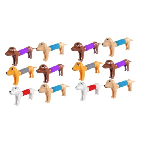 VICASKY 12 Stück Stressabbauendes Hundespielzeug Müdigkeitslinderung Spielzeug Lustiges Spielzeug Sensorisches Spielzeug Wiederverwendbar Dehnbares Spielzeug Dehnbares Spielzeug von VICASKY